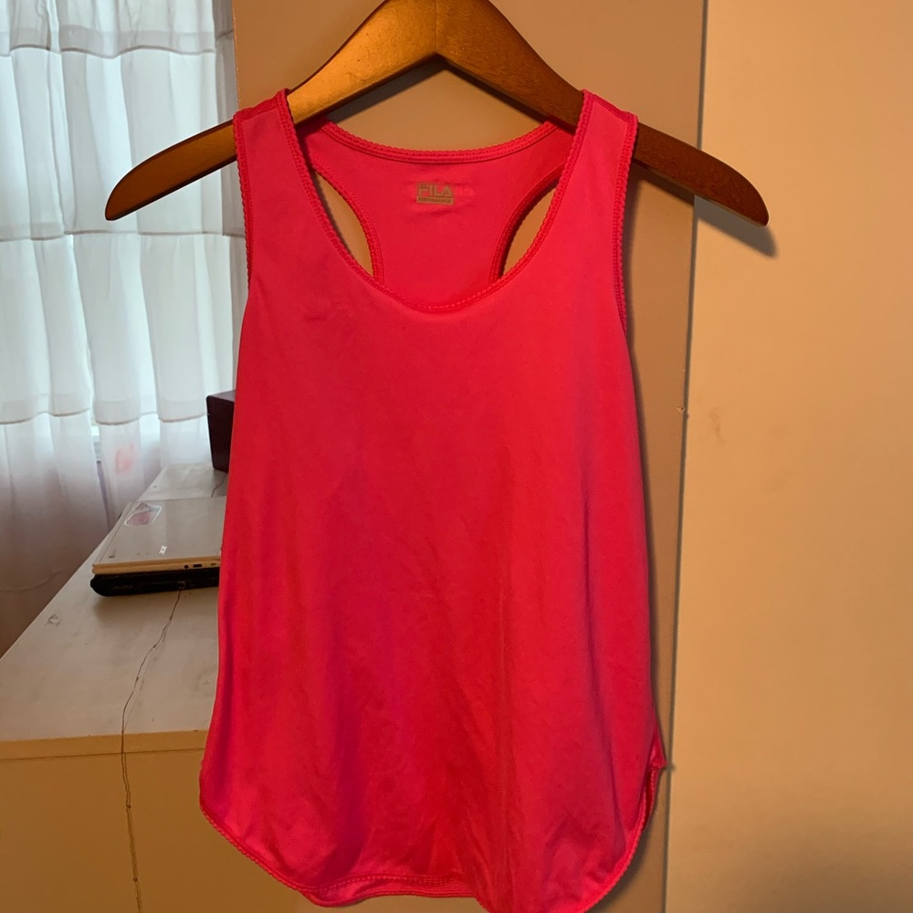 Girls Pink Athletic Tank